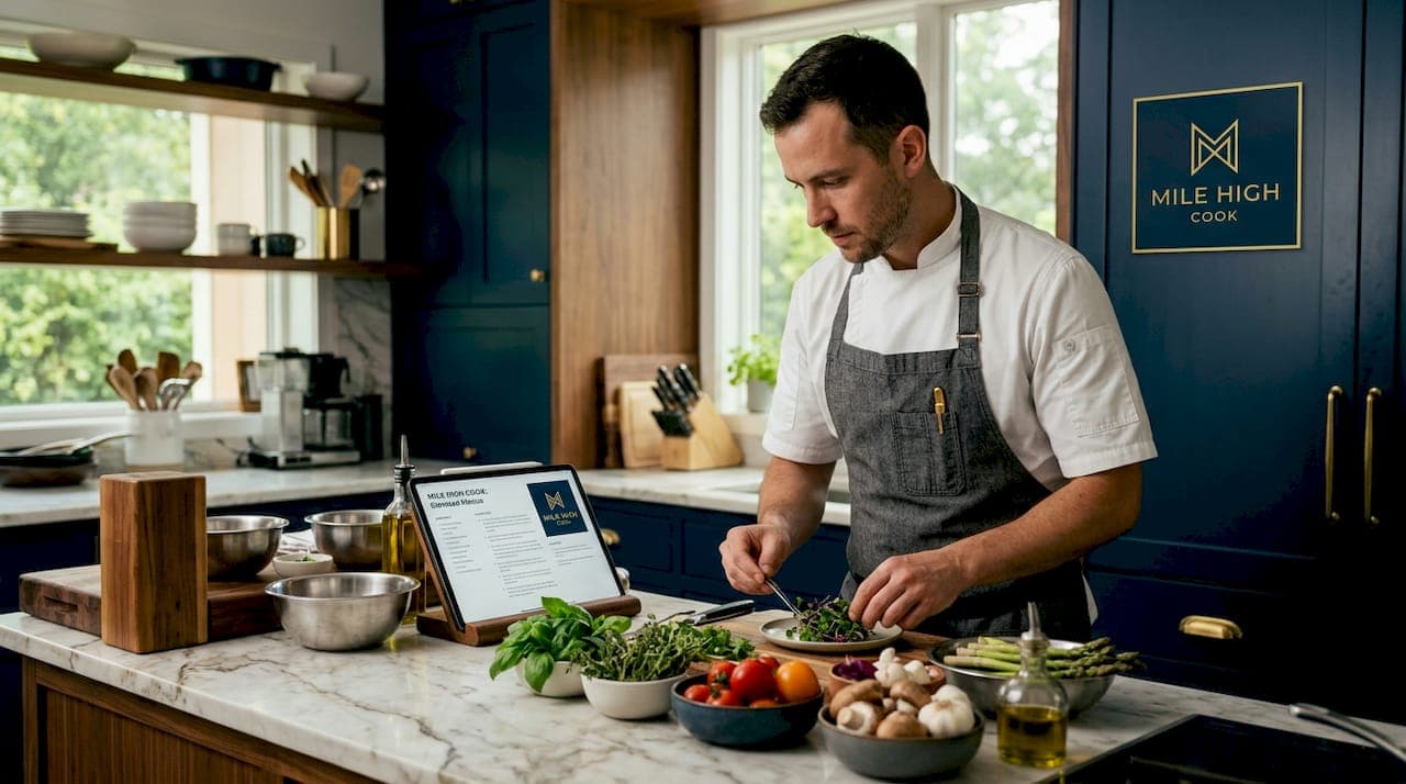 Kitchen Setup Role in a Private Chef Visit